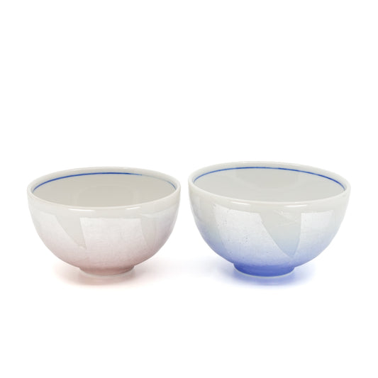 Silver Leaf Glaze Set of 2 Bowls