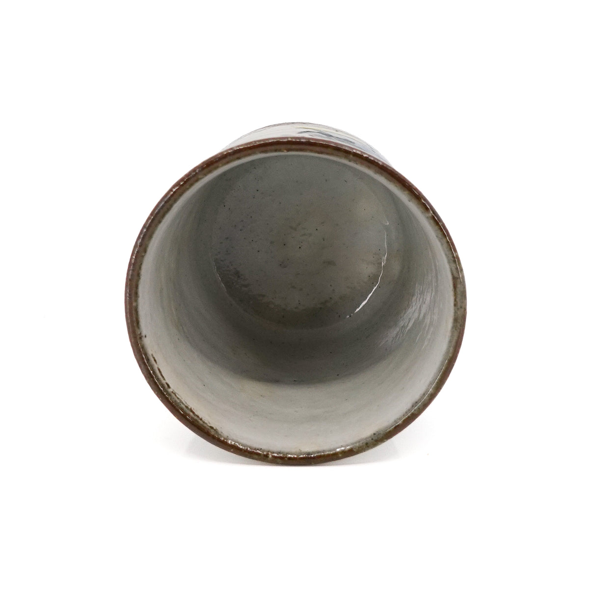 Oni Yunomi Teacup with Matching Paulownia Box - Blue