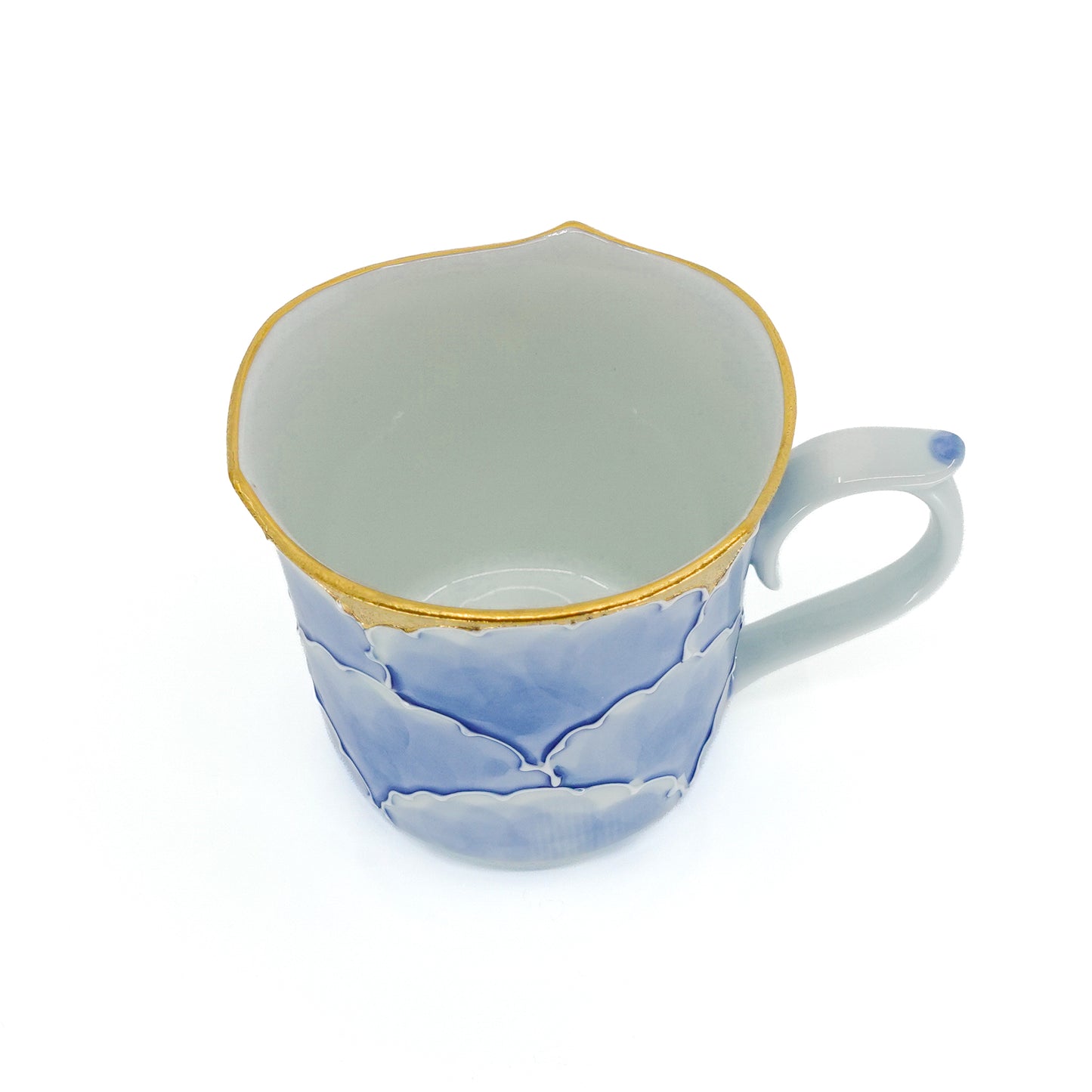 Elegant Peony Gold-Blue Mug
