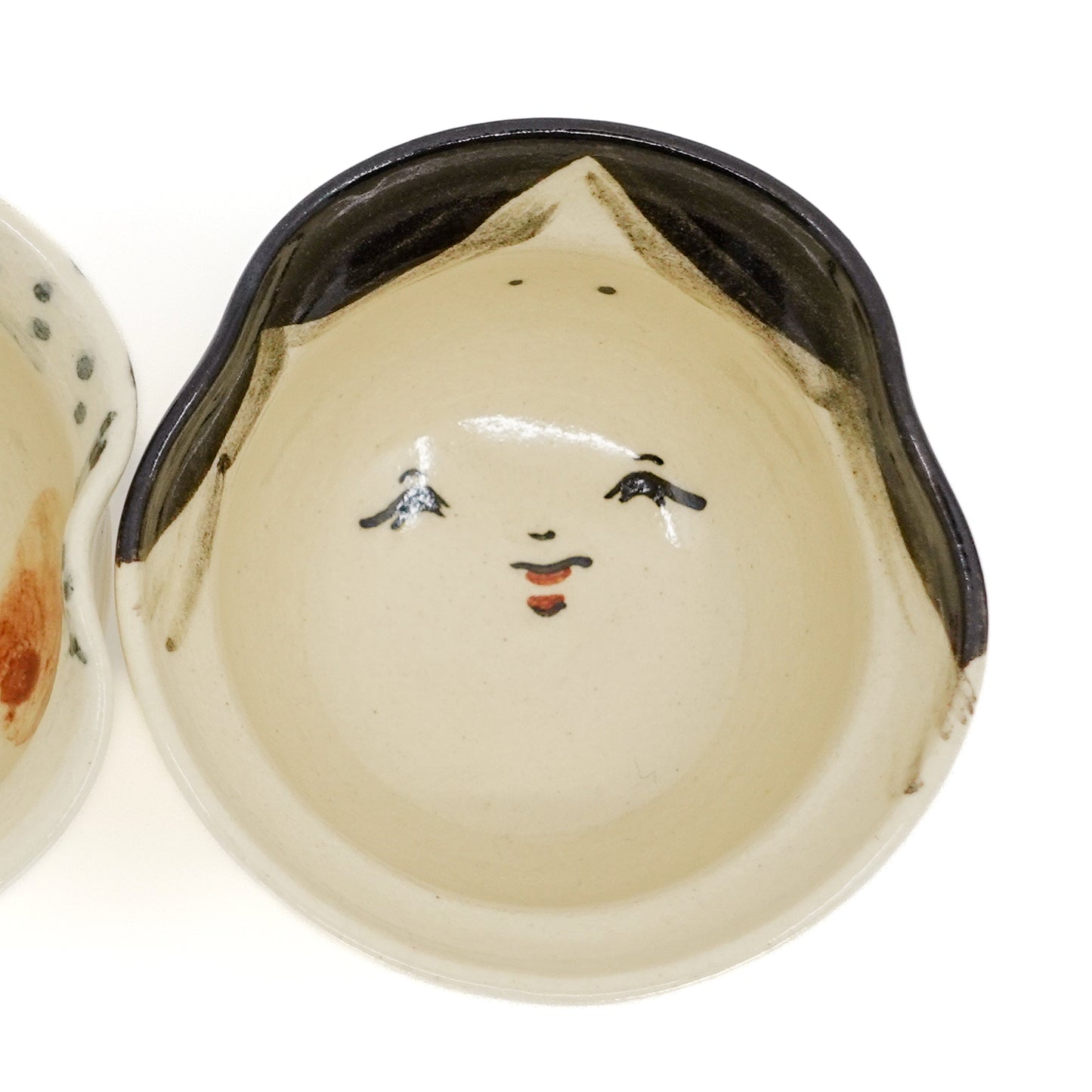Otafuku-Hyottoko Sake Cup and Carafe Set