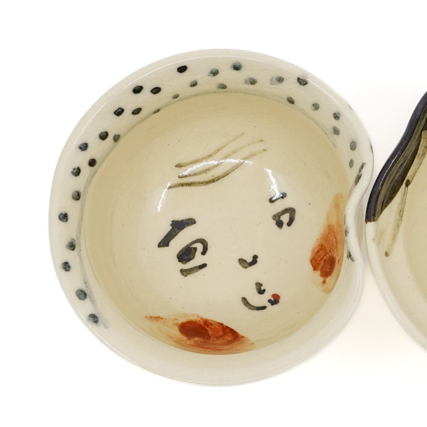 Otafuku-Hyottoko Sake Cup and Carafe Set