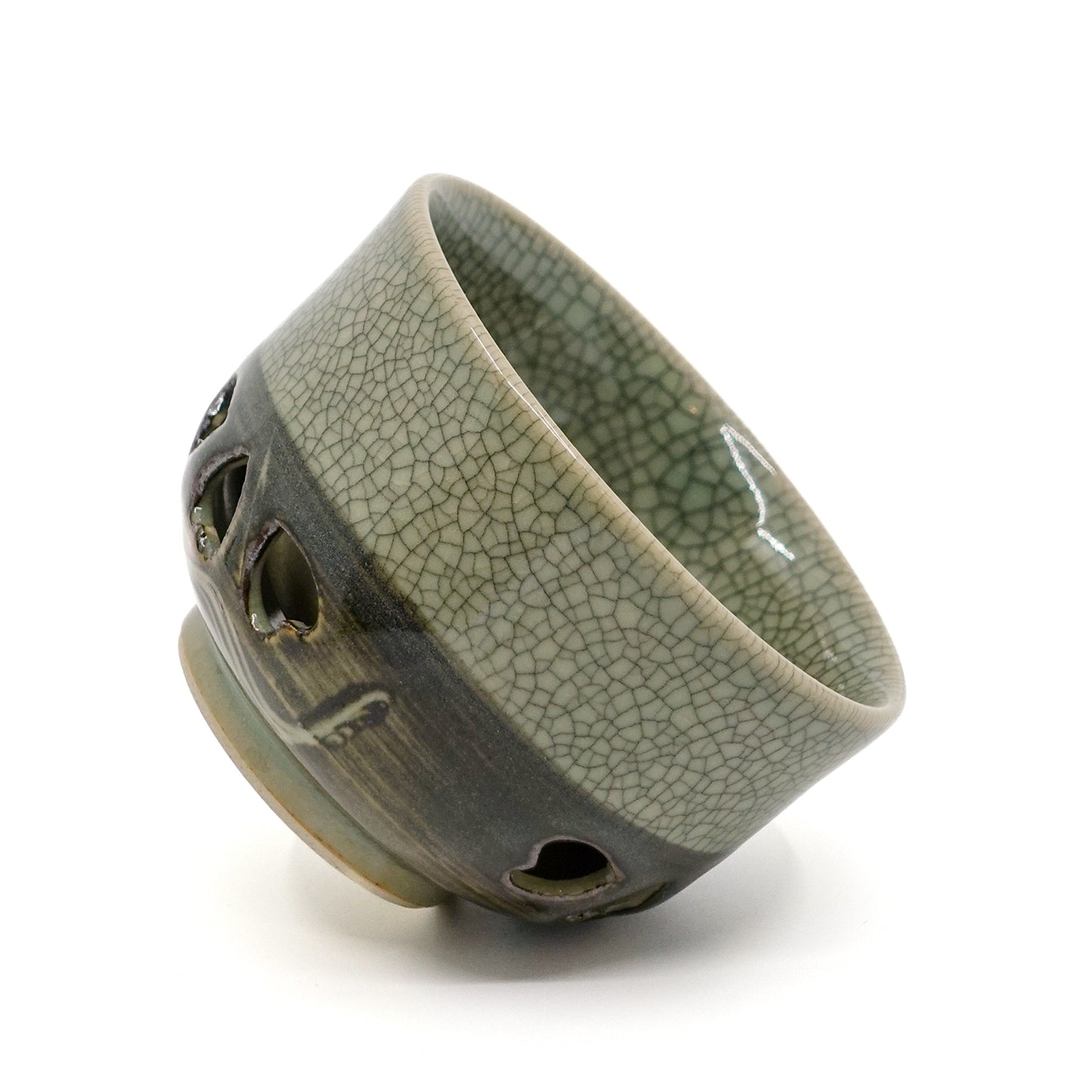 Double Walled Obori-Soma Sencha Tea Cup Lucky Horse Motif