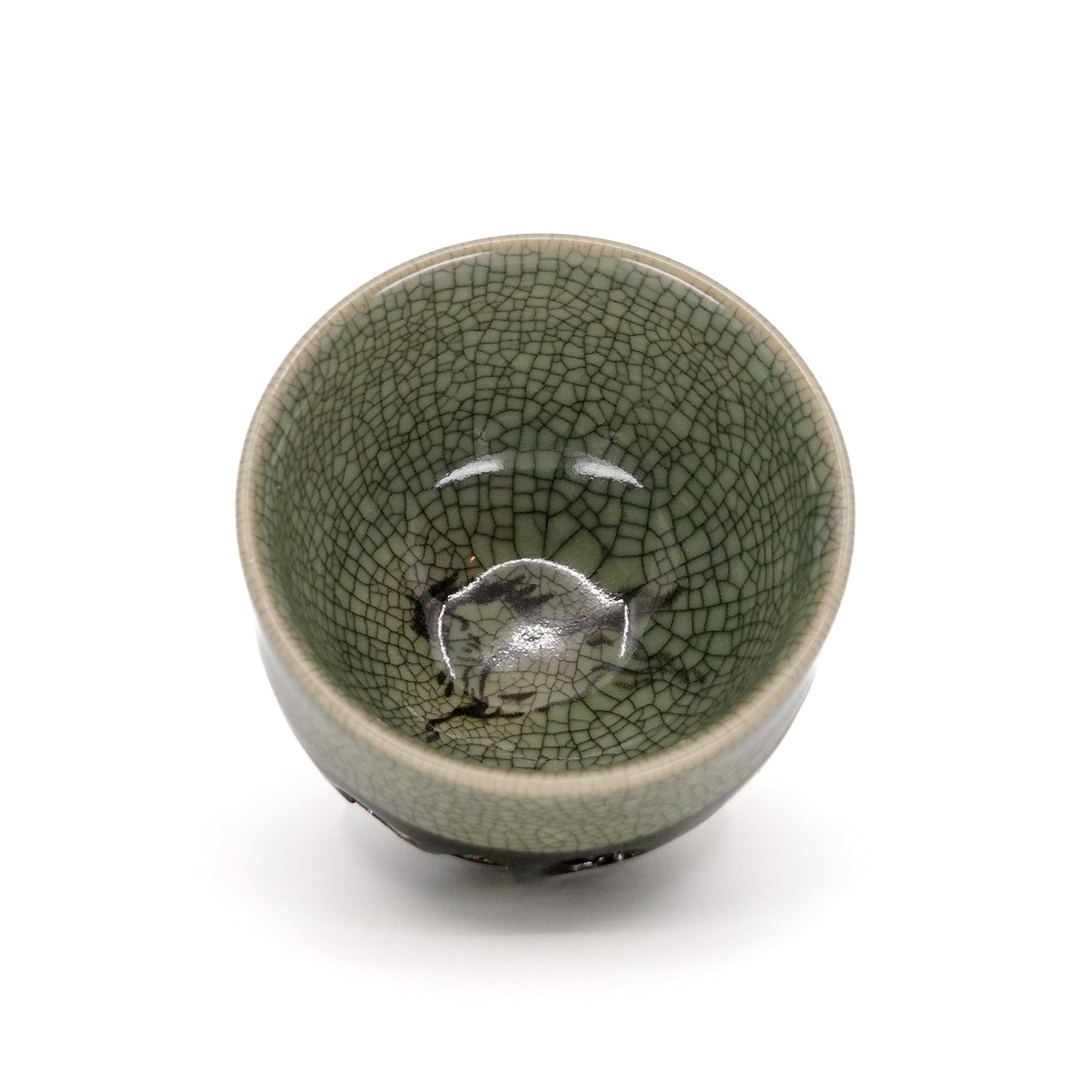 Double Walled Obori-Soma Sencha Tea Cup Lucky Horse Motif