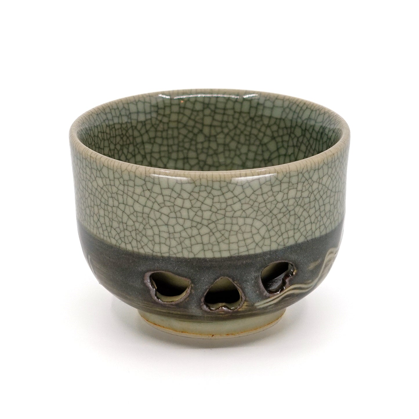 Double Walled Obori-Soma Sencha Tea Cup Lucky Horse Motif