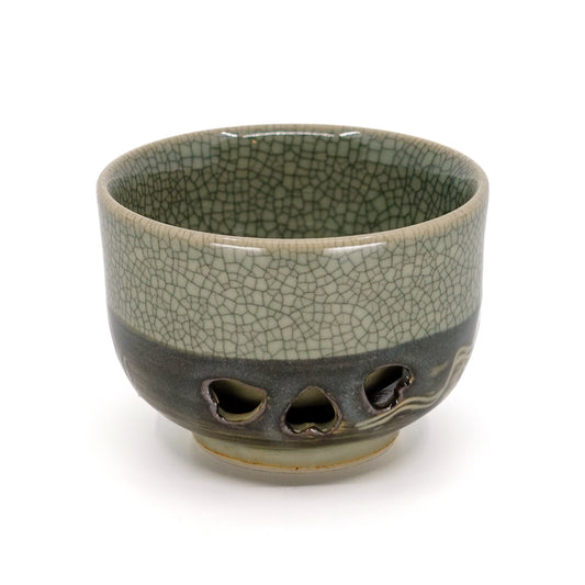 Double Walled Obori-Soma Sencha Tea Cup Lucky Horse Motif