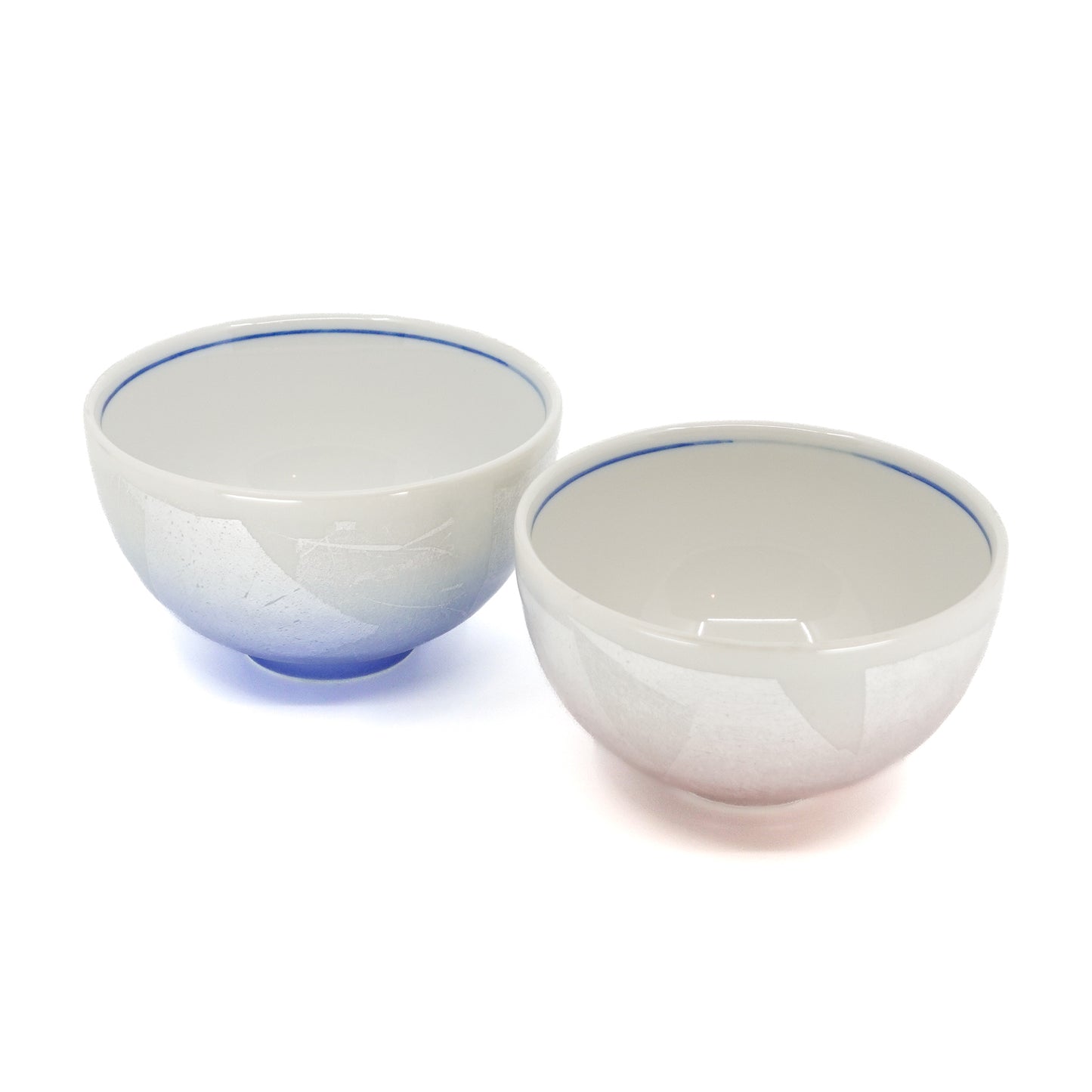 Silver Leaf Glaze Set of 2 Bowls