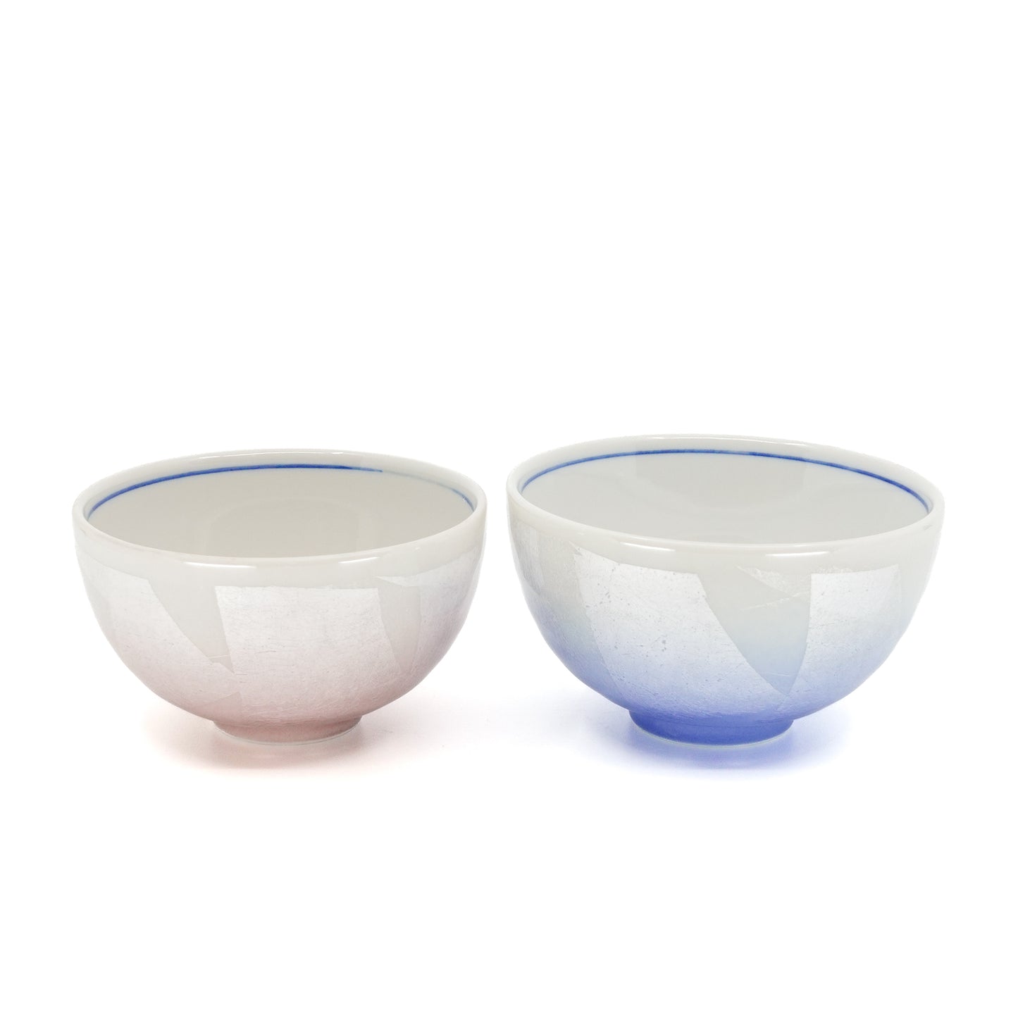 Silver Leaf Glaze Set of 2 Bowls