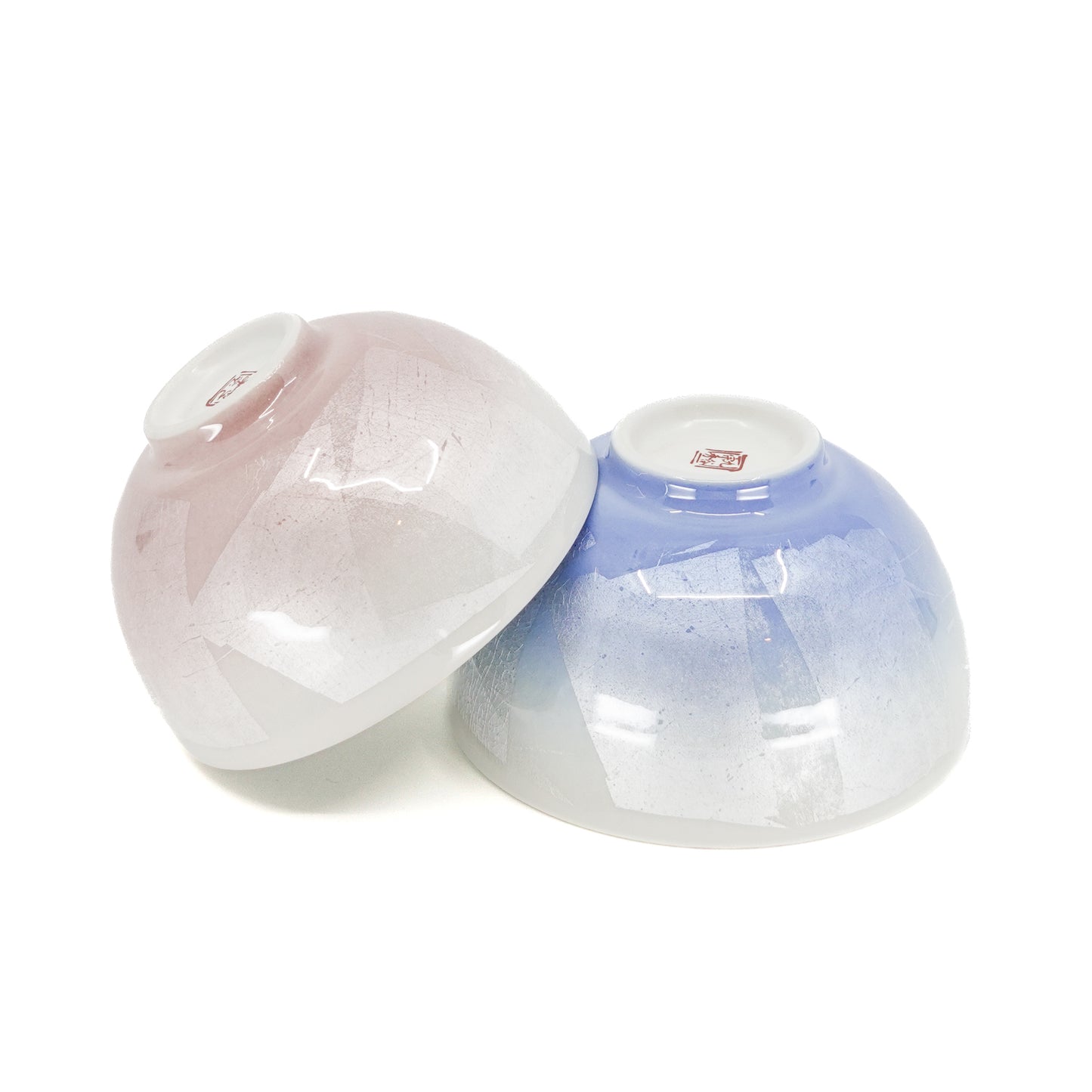 Silver Leaf Glaze Set of 2 Bowls