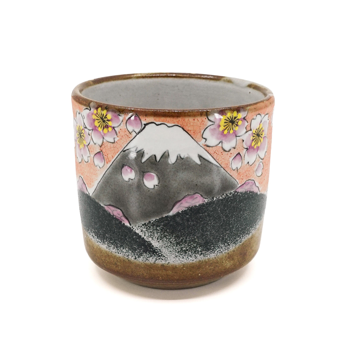Fuji Sakura Yunomi Teacup with Matching Paulownia Box