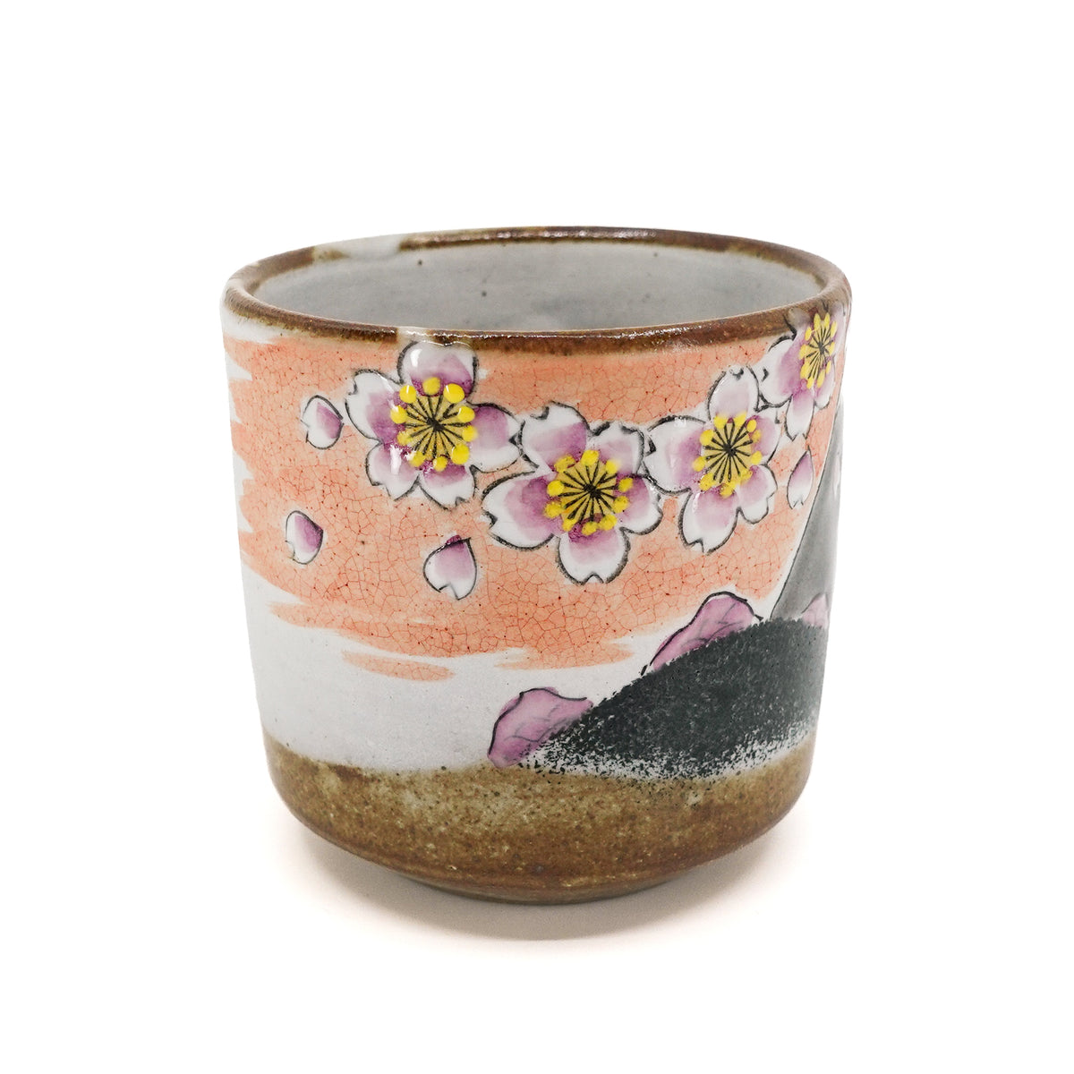 Fuji Sakura Yunomi Teacup with Matching Paulownia Box