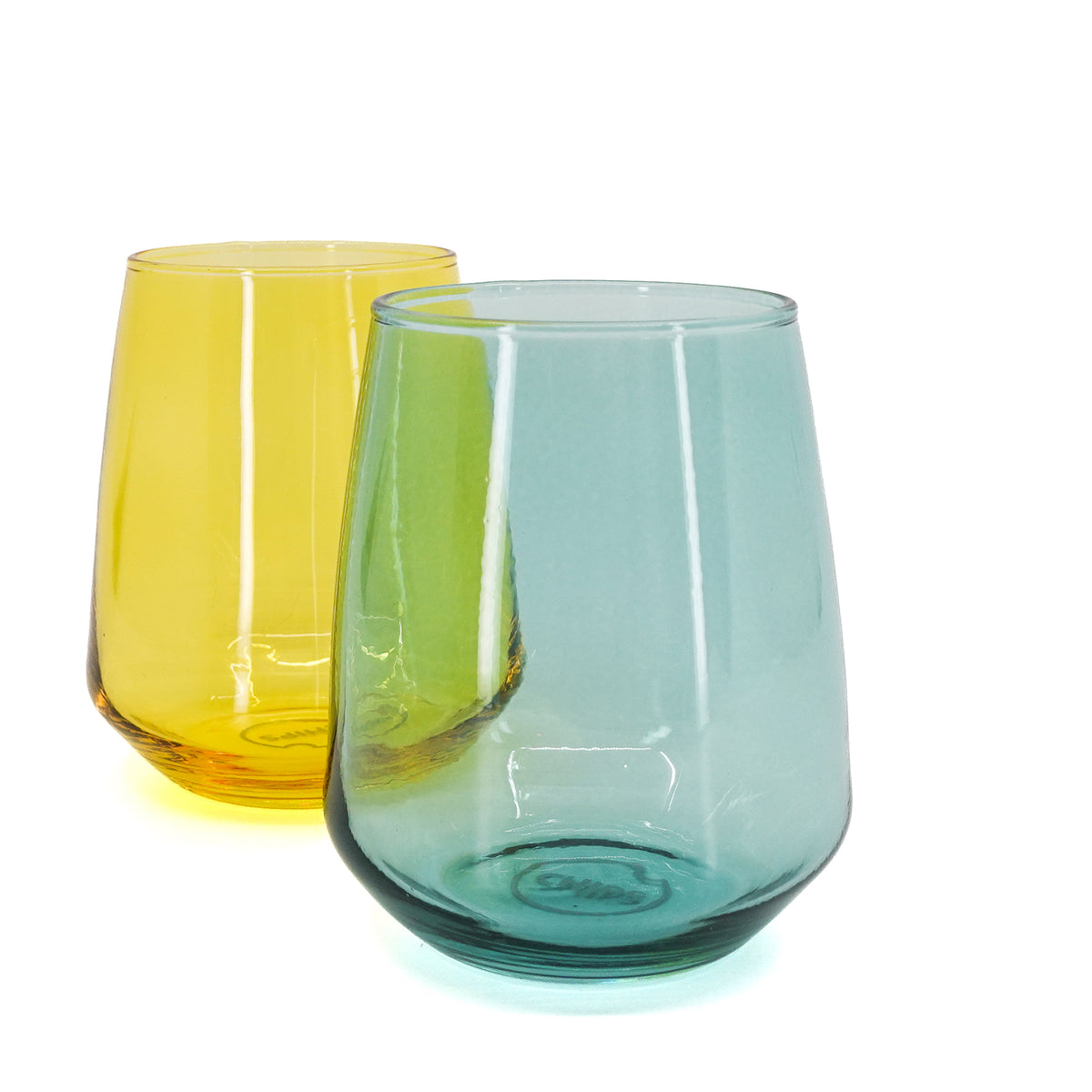 Colourful Tapered Glass Tumbler - Multiple Colours