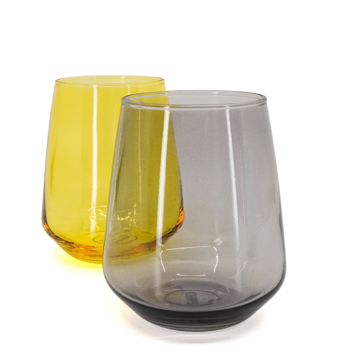 Colourful Tapered Glass Tumbler - Multiple Colours
