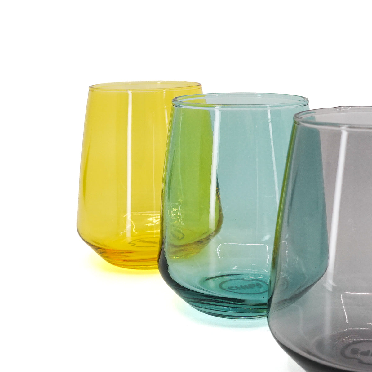 Colourful Tapered Glass Tumbler - Multiple Colours