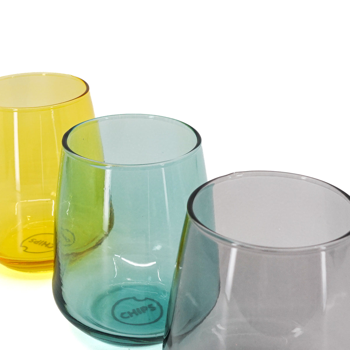 Colourful Tapered Glass Tumbler - Multiple Colours