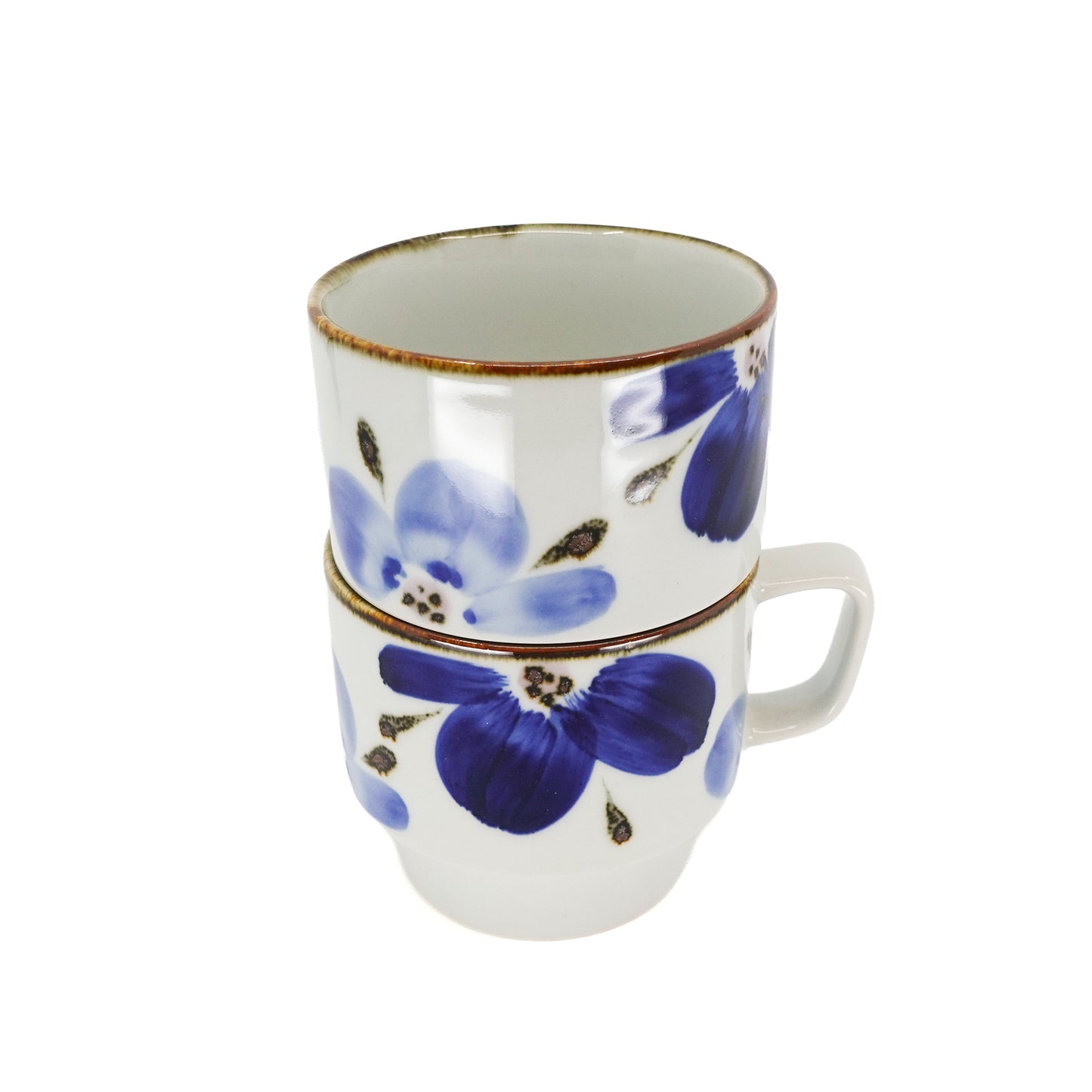 Indigo Floral Stacking Mug Petals