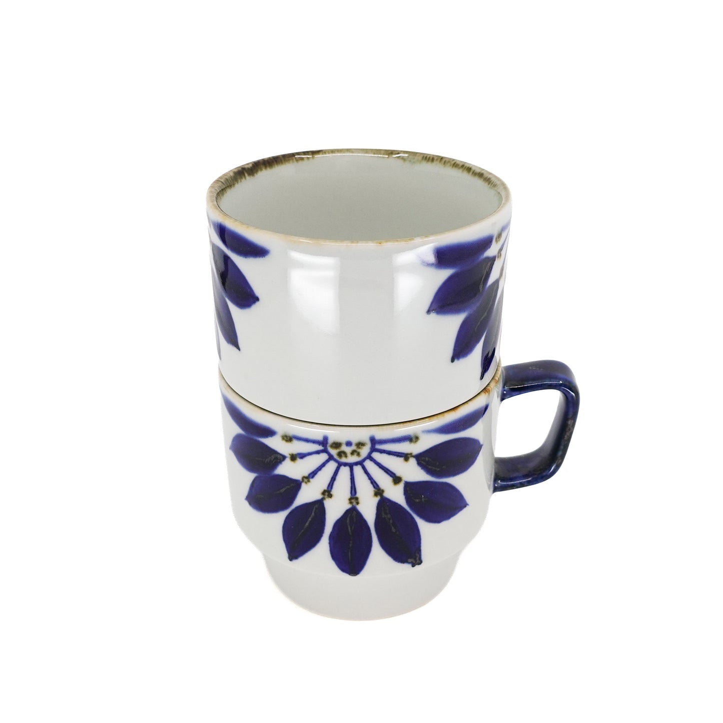 Indigo Floral Stacking Mug Radial