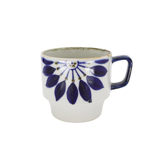 Indigo Floral Stacking Mug Radial
