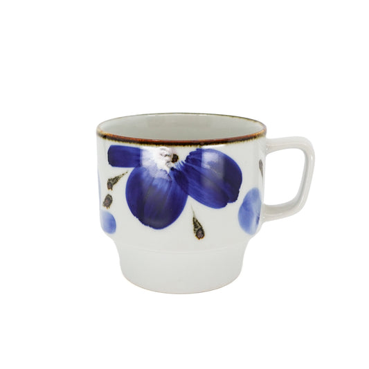 Indigo Floral Stacking Mug Petals