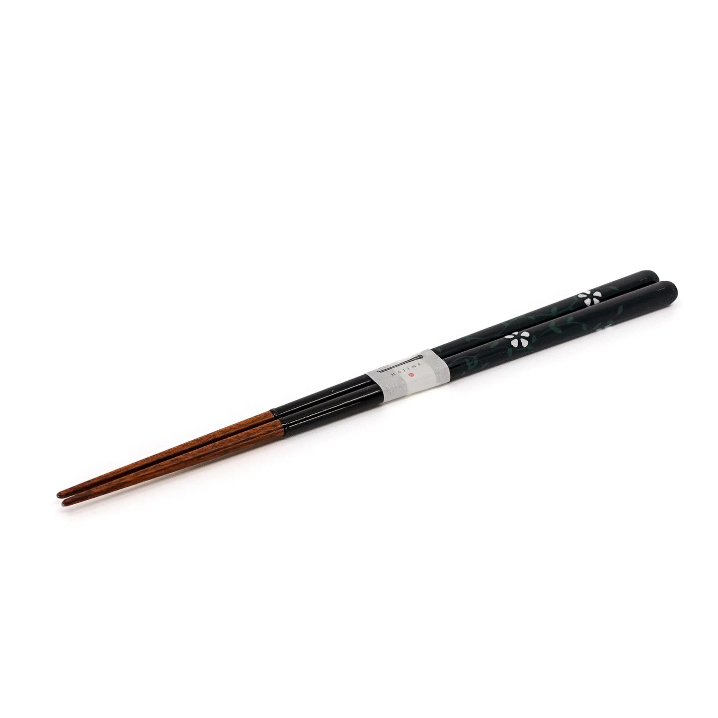 Lacquerware Chopsticks Flower Motif Black
