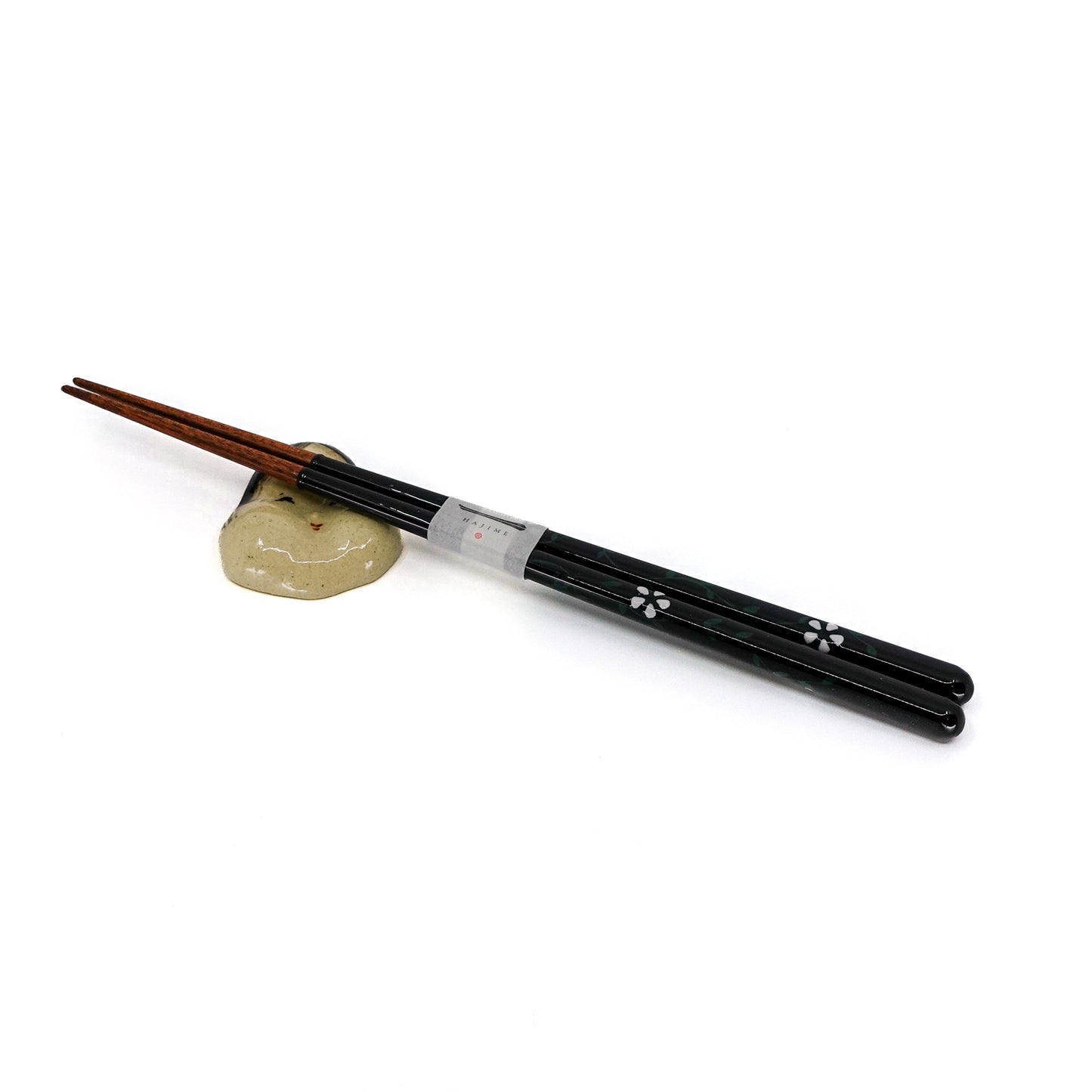 Lacquerware Chopsticks Flower Motif Black