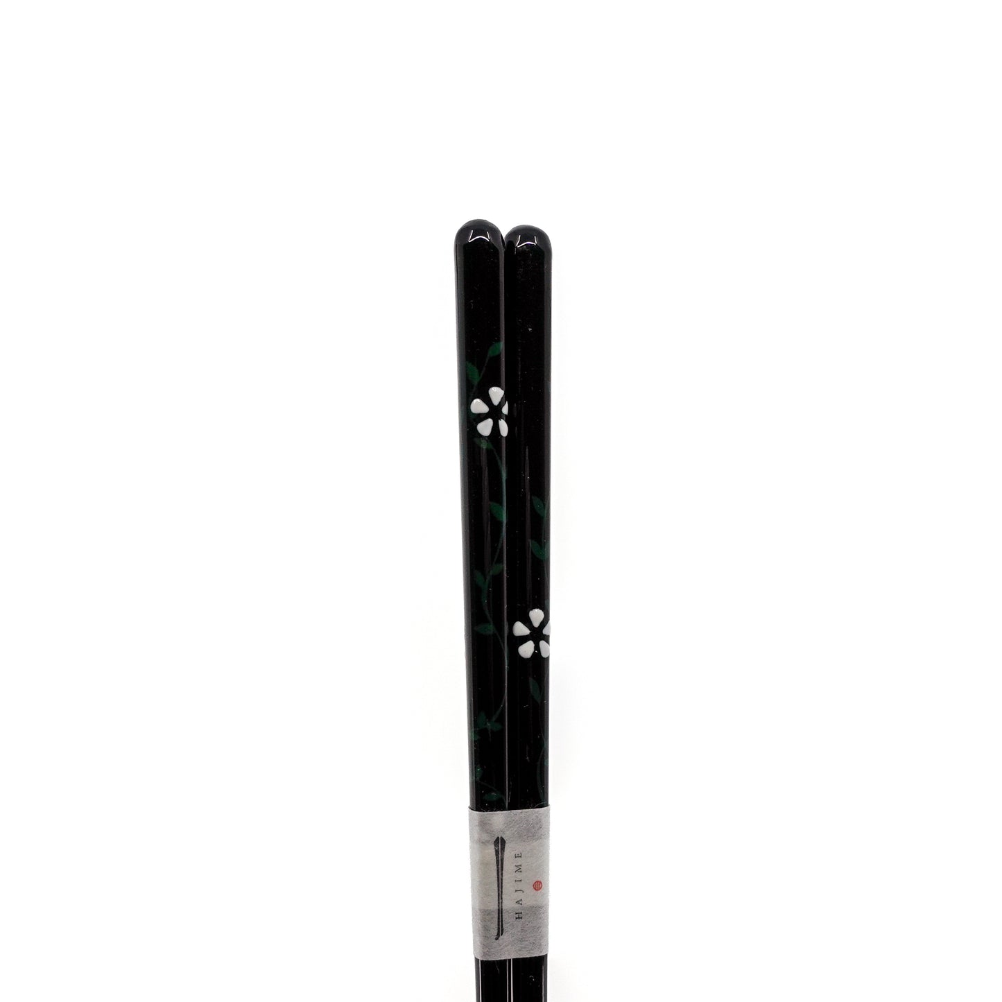 Lacquerware Chopsticks Flower Motif Black